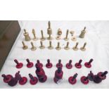 19TH CENTURY STAINED CHESS SET