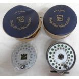 HARDY 'THE VISCOUNT 140' REEL WITH SPARE SPOOL AND TWO HARDY PADDED CASES