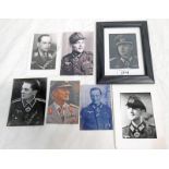 7 AUTOGRAPHED PHOTOGRAPHS OF THE THIRD REICH HOLDERS OF THE KNIGHTS CROSS OF THE IRON CROSS