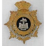 THE ESSEX REGIMENT OFFICERS HELMET PLATE WITH CROWNED STAR BACK PLATE,