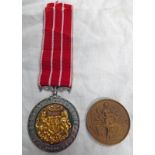 A GILT AND WHITE METAL 'THE ABERDEEN CORPORATION MEDAL' AND AN ARBROATH & DISTRICT MUSICAL FESTIVAL