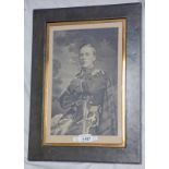 PHOTOGRAPH OF GORDON HIGHLANDERS OFFICER DATED 1896 PHOTOGRAPH SIZE 30 X 19CM IN LEATHER FRAME