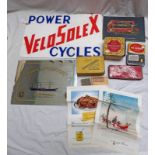 PLASTIC POWER VELOSOLEX CYCLES ADVERTISING BOARD 38 X 61 CM,
