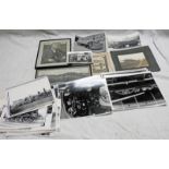 PHOTOGRAPH OF STATION & STAFF, PHOTOGRAPH OF BRITISH ROAD SERVICE LORRIES,