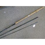 BRUCE & WALKER "BRUCE SALMON" THREE PIECE CARBON FLY ROD #8/10,