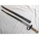FRENCH M1866 CHASSEPOT YATAGHAN SWORD BAYONET WITH 57CM LONG BLADE,