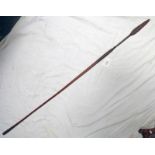 AFRICAN SPEAR WITH SLENDER CYLINDRICAL SHAFT AND 138CM LONG Condition Report: Rust