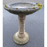 STONE BIRD BATH MARKED DITCHFEILD BATH