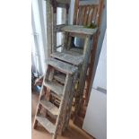 SELECTION OF WOODEN LADDERS