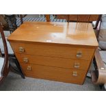 STAG CANTALA TEAK CHEST OF 3 DRAWERS - 81.