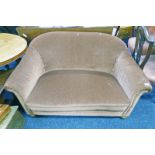 BROWN COVERED 2 SEATER SETTEE