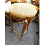 CIRCULAR TOPPED STOOL ON SHAPED SUPPORTS