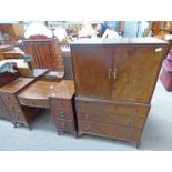 20TH CENTURY WALNUT DRESSING TABLE & TALLBOY