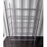 STAINLESS STEEL 5 TIER WINE RACK