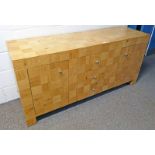 21ST CENTURY BAMBOO EFFECT SIDEBOARD WITH 3 PANEL DOORS 170CM LONG X 80CM TALL