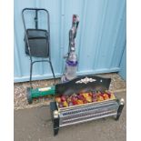 HANDY CYLINDER MOWER WITH A DYSON VACUUM AND A 2000W ELECTRIC FIRE PLACE