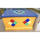 PAINTED PINE TOY BOX