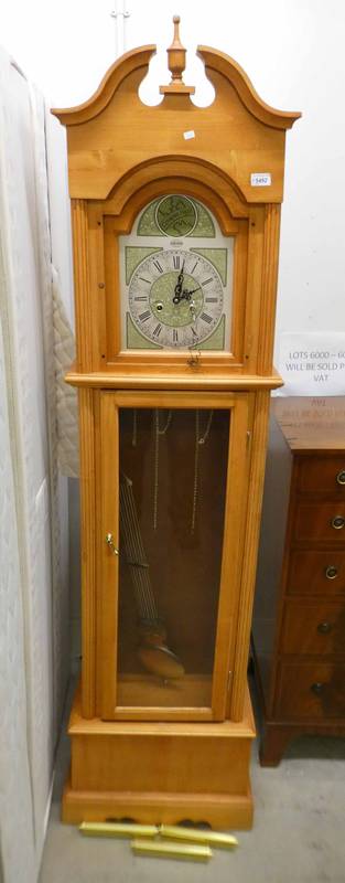 31 DAY LONGCASE CLOCK WITH REEDED COLUMNS