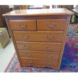 CHERRY COLOURED CHEST OF DRAWERS BY SILENT NIGHT