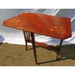 EARLY 20TH CENTURY ARTS & CRAFTS INLAID MAHOGANY SUTHERLAND TABLE 68CM TALL