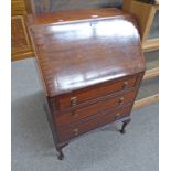 MAHOGANY BUREAU WITH FALL FRONT,