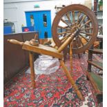 LATE 19TH CENTURY EARLY 20TH CENTURY SPINNING WHEEL Condition Report: 82cm tall x