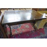 OAK PULL-OUT TABLE WITH UNDERSHELF