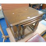 OAK ERCOL NEST OF TABLES Condition Report: good condition