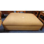 21ST CENTURY RECTANGULAR OVERSTUFFED CENTRE STOOL 32CM TALL Condition Report: 93cm