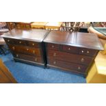 2 STAG CHEST OF DRAWERS WITH 3 FREEZE DRAWERS OVER 2 LONG DRAWERS