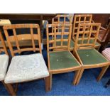 SET OF 4 EARLY 20TH CENTURY OAK DINING CHAIRS & 2 SIMILAR