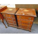 PAIR OF MAHOGANY CHEST OF DRAWERS,