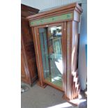 21ST CENTURY ART DECO STYLE DISPLAY CASE WITH THISTLE DECORATION 179CM TALL X 122CM WIDE