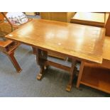 EARLY 20TH CENTURY OAK SMALL REFECTORY TABLE 90CM WIDE