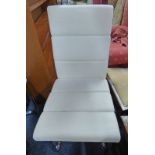 SET OF 8 WHITE & CHROME CHAIRS BY BRINKMANN