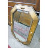 OAK FRAMED OCTAGONAL MIRROR