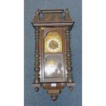 LATE 19TH CENTURY WALNUT WALL CLOCK 86 CM TALL