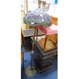 TIFFANY STYLE STANDARD LAMP WITH DRAGONFLY DECORATION 152CM TALL