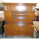 20TH CENTURY DRESSER WITH PLATE RACK BACK,