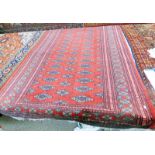 RED GROUND MIDDLE EASTERN RUG - 195 X 130 CM