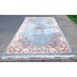 BLUE & PINK EASTERN FLORAL RUG,