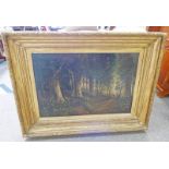 WILLIAMSON THE LAST GLEEM SIGNED GILT FRAMED OIL PAINTING 60 X 90 CM