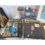 SELECTION OF CD'S AND RECORDS IN A CD RACK AND A BOX -2-