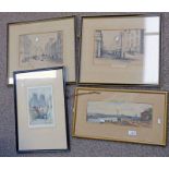 FRAMED PRINTS OF GEORGE STREET PERTH AND THE HIGH STREET PERTH, FRAMED PRINT,