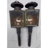 PAIR OF 20TH CENTURY CARRIAGE LAMPS,