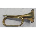 BRASS BUGLE 27CM LONG OVERALL