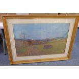 LEOPOLD RIVERS END OF THE DAY SIGNED GILT FRAMED WATER COLOUR PROVENANCE WILLIAM YOUNG ANTIQUES 63