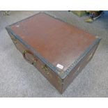 ARTS & CRAFTS STYLE METAL BOUND TRUNK