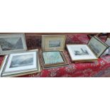 LARGE SELECTION OF FRAMED PRINTING TO INCLUDE VARIOUS RIVER SCENES ETC