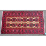 PERSIAN BALUCHI TRIBAL RUG BAKHARA DESIGN 197 X 107CM